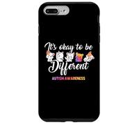 Autism Awareness Cat It’s Ok to Be Different Finny Autistic Carcasa para iPhone 7 Plus/8 Plus