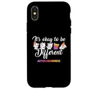 Autism Awareness Cat It’s Ok to Be Different Finny Autistic Carcasa para iPhone X/XS
