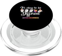 Autism Awareness Cat It’s Ok to Be Different Finny Autistic PopSockets PopGrip para MagSafe