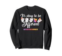 Autism Awareness Cat It’s Ok to Be Different Finny Autistic Sudadera