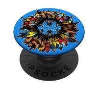 Autism Awareness Day Sunflower Decor For Teacher Mom PopSockets PopGrip Adhesivo