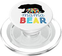 Autism Awareness Mama Bear Autistic Mom Gift PopSockets PopGrip para MagSafe