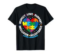 Autism Awareness Respect Love Support Blue Autism Camiseta