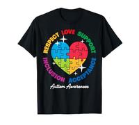 Autism Awareness Respect Love Support Blue Autism Camiseta
