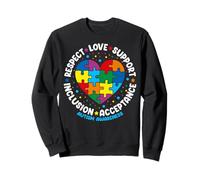 Autism Awareness Respect Love Support Blue Autism Sudadera