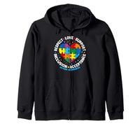 Autism Awareness Respect Love Support Blue Autism Sudadera con Capucha