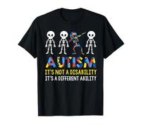 Autism Awareness Skeleton Dabbing Autistic Kids Awareness Camiseta