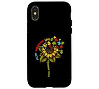 Autism Awareness Sunflower Men Women Kids Autism Sunflower Carcasa para iPhone X/XS