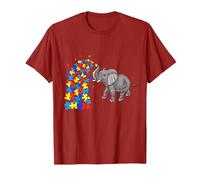 Autism Baby Elephant Tshirt Women Funny Elephant Lover Camiseta, Hombre, Arándano, 3XL