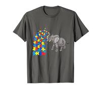 Autism Baby Elephant Tshirt Women Funny Elephant Lover Camiseta, Hombre, Asfalto, L