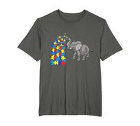 Autism Baby Elephant Tshirt Women Funny Elephant Lover Camiseta, Hombre Tallas Grandes, Asfalto, 5X Alto
