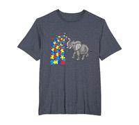 Autism Baby Elephant Tshirt Women Funny Elephant Lover Camiseta, Hombre Tallas Grandes, Azul Jaspeado, 4X Alto