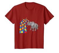 Autism Baby Elephant Tshirt Women Funny Elephant Lover Camiseta, Niños, Arándano, 3 años