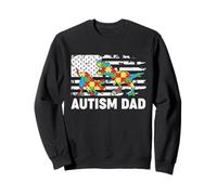 Autism Dad T-Rex - Rompecabezas patriótico de EE. UU Sudadera