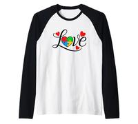 Autism Family Love - Rompecabezas de concienciación sobre el Autismo Soporte cardíaco Camiseta Manga Raglan