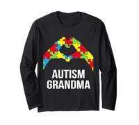 Autism Grandma Mes de Concienciación sobre el Autismo Manga Larga