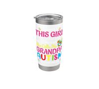 Autism Grandpa - Autism Awareness Grandad Autism Motivation Vaso térmico de acero inoxidable de doble pared