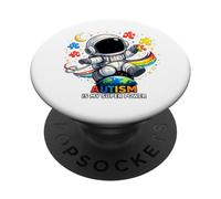 Autism Is My Super Power, Pieza de Rompecabezas de Astronauta Lindo PopSockets PopGrip Adhesivo