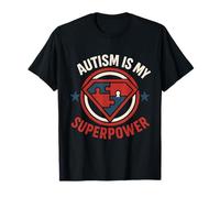 Autism Is My Superpower Escudo Pieza Puzzle Concienciación Camiseta