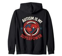 Autism Is My Superpower Escudo Pieza Puzzle Concienciación Sudadera con Capucha