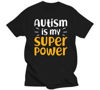 Autism Is My Superpower T-Shirt - Puzzle Awareness Autistic Hero Gift Top Outfit tee Shirt Black XL