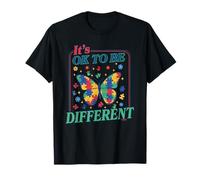 Autism It's Ok To Be Different Butterfly Puzzle Kid Teacher Camiseta
