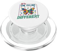 Autism It's Ok To Be Different Butterfly Puzzle Kid Teacher PopSockets PopGrip para MagSafe