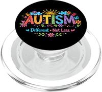 Autism Not Less Love Rainbow Handprints Sun Clouds PopSockets PopGrip para MagSafe