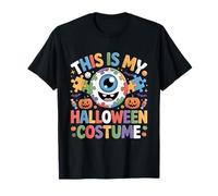 Autism Puzzle Eyeball Halloween Costume Cartoon Art Camiseta