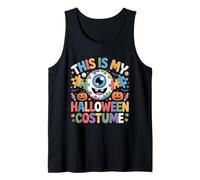 Autism Puzzle Eyeball Halloween Costume Cartoon Art Camiseta sin Mangas