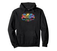 Autism Respect Include Love Rainbow Handprints Sun Clouds Sudadera con Capucha