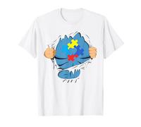 Autism Superhero Gift For Dad Autism Awareness Gift Camiseta