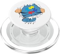 Autism Superhero Gift For Dad Autism Awareness Gift PopSockets PopGrip para MagSafe