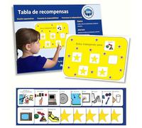 Autism Supplies and Developments Tabla de Recompensas - Niños y Niñas -17 x Pictogramas Autismo - Diseño Reutilizable - Juguetes Autismo - ABA Casa y Escuela - Regalos Niños - Español