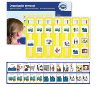 Autism Supplies & Developments- Planificador semanal Visual de plástico A3, Color Azul (WP-ES)
