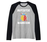 Autism Support Simple Quote Autistic Warrior Camiseta Manga Raglan
