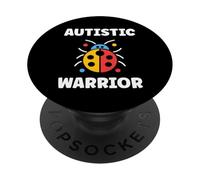 Autism Support Simple Quote Autistic Warrior PopSockets PopGrip Adhesivo