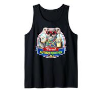 Autismo Brother, Koala Bear Donut Milkshake Neurodiverso TDAH Camiseta sin Mangas