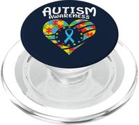 Autismo Conciencia Autismo Corazón Puzzle Cinta Autismo PopSockets PopGrip para MagSafe