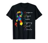 Autismo conciencia rompecabezas cinta orgulloso autista mamá papá Camiseta