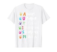 Autismo Concientización Mamá Niños Autismo Siempre Único Inteligente Camiseta gráfica económica, Hombre, Blanco, M