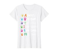 Autismo Concientización Mamá Niños Autismo Siempre Único Inteligente Camiseta gráfica económica, Mujer, Blanco, L