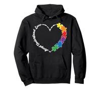 Autismo Corazón Aceptar Comprender el Amor Mes de Concientización Autista Sudadera con Capucha
