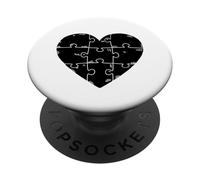 Autismo Corazón - Conciencia del Autismo PopSockets PopGrip Adhesivo