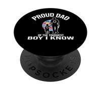 Autismo Dad Son - Padre Orgulloso de Fuerte Autismo Duro niño Hijo PopSockets PopGrip Adhesivo