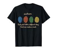 Autismo de huellas dactilares, cada huella cuenta una historia diferente Camiseta