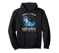 Autismo Dino Grandpa Grandma I Wear Blue For My Granddaughter Sudadera con Capucha