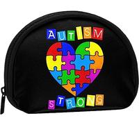 Autismo Fuerte Mujeres y niñas Lindo Moda Monedero Cartera Bolsa Cambio Bolsa Llavero