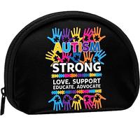 Autismo Fuerte Mujeres y niñas Lindo Moda Monedero Cartera Bolsa Cambio Bolsa Llavero