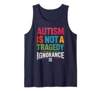 Autismo Kawaii NO TRAGEDIA LA IGNORANCIA ES Autismo OT ABA Enseñar Camiseta sin Mangas